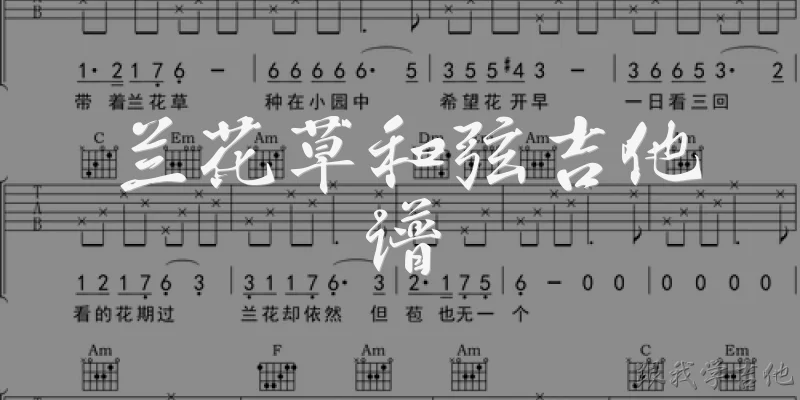 兰花草和弦吉他谱:兰花草吉他谱的常用和弦有哪些？